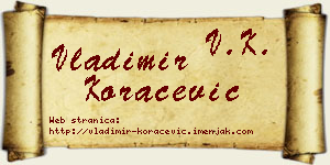 Vladimir Koraćević vizit kartica
